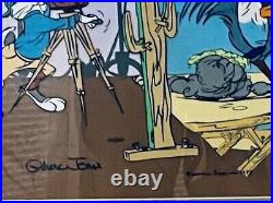 Birth of a Notion Framed Signed Chuck Jones WB Cel Bugs Bunny, Rare #d 243/500