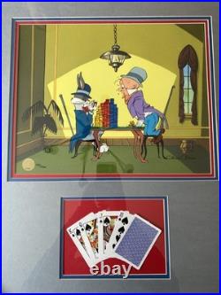 Bugs Bunny ALL-IN Chuck Jones SIGNED Cel Poker LIMITED /250, Frame + COA