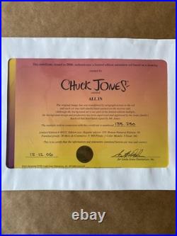 Bugs Bunny ALL-IN Chuck Jones SIGNED Cel Poker LIMITED /250, Frame + COA