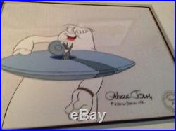 Bugs Bunny & Abminal Snowman Signed By Chuck Jones Vintage 1980