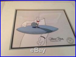 Bugs Bunny & Abminal Snowman Signed By Chuck Jones Vintage 1980