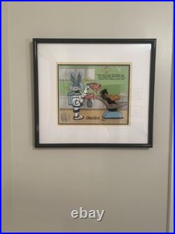 Bugs Bunny And Daffy Duck, Dentist Cel, Rare And Very Limited, Chuck Jones Signed Bugs Bunny And Daffy Duck, Dentist Cel, Rare And Very Limited, Chuck Jones Signed