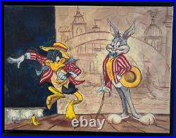 Bugs Bunny And Daffy Shuffle Tru Gicleé-235 Ap2 Signed By Chuck Jones