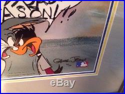 Bugs Bunny And Daffy signed Chuck Jones Duck Rabbit Season In Baseball Uniforms