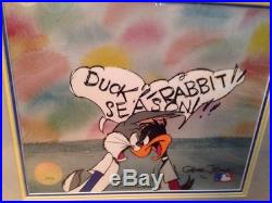 Bugs Bunny And Daffy signed Chuck Jones Duck Rabbit Season In Baseball Uniforms