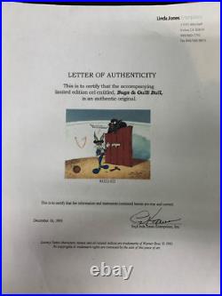 Bugs Bunny Bugs & Gulli Bull Chuck Jones Signed Animation Cel Artist Proof