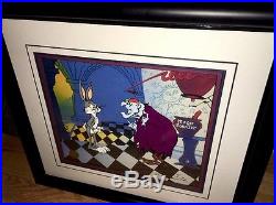 Bugs Bunny Cel Knightmare Hare 2x Signed Chuck Jones Warner Bros. 1998 Rare Cell