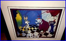 Bugs Bunny Cel Knightmare Hare 2x Signed Chuck Jones Warner Bros. 1998 Rare Cell