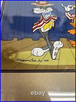 Bugs Bunny Cel Warner Bros Daffy Duck Show Time Signed Chuck Jones Cell