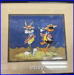 Bugs Bunny Cel Warner Bros Daffy Duck Show Time Signed Chuck Jones Cell