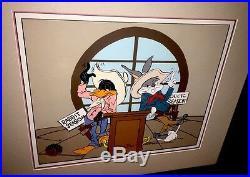 Bugs Bunny Cel Warner Brothers Daffy Duck The Showdown Signed Chuck Jones Cell