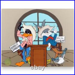 Bugs Bunny Daffy Duck Cel Chuck Jones Signed Looney Tunes Cowboy Art