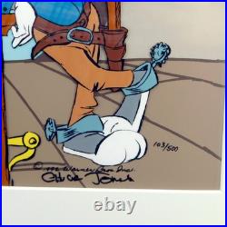 Bugs Bunny Daffy Duck Cel Chuck Jones Signed Looney Tunes Cowboy Art