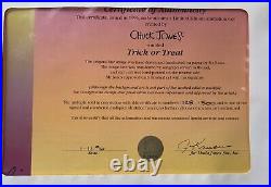 Bugs Bunny Daffy Duck Trick Or Treat, Signed Chuck Jones Ltd. Ed. Animation Cel