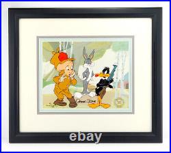 Bugs Bunny Daffy'RABBIT SEASONING' Signed CHUCK JONES Cel Art Cell Limited 1986