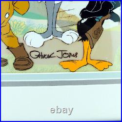 Bugs Bunny Daffy'RABBIT SEASONING' Signed CHUCK JONES Cel Art Cell Limited 1986