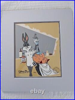 Bugs Bunny & Elmer Fudd BARBER OF SEVILLE ltd ed cel signed by Chuck Jones