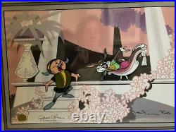 Bugs Bunny Elmer Fudd Cel Opera Be My Wuv Signed Chuck Jones Framed With COA