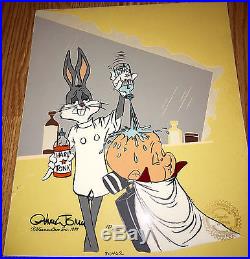 Bugs Bunny Elmer Fudd Cel Rabbit Of Seville II Signed Chuck Jones Warner Bros