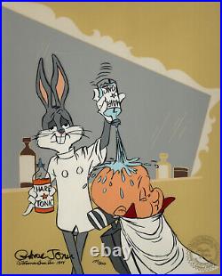 Bugs Bunny, Elmer Fudd-Limited Ed Cel-Rabbit of Seville II-Signed By Chuck Jones
