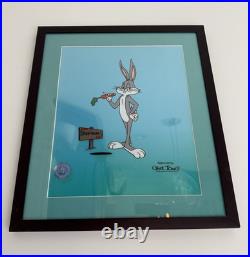 Bugs Bunny Framed Sericel Cel Art Chuck Jones Signed Approved WB COA #24848