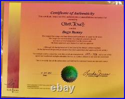 Bugs Bunny Limited Edition Title Cel Signed by Chuck Jones #697/750