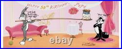 Bugs Bunny & Pepe Le Pew Signed Chuck Jones Limited Edition Cel Pepe's 50th Bday