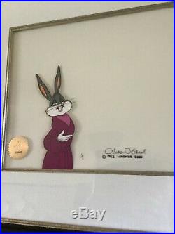 Bugs Bunny/Road Runner Movie Signed Chuck Jones 1 of 1 Animation Original Cell