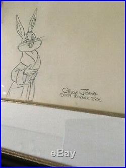 Bugs Bunny/Road Runner Movie Signed Chuck Jones 1 of 1 Animation Original Cell