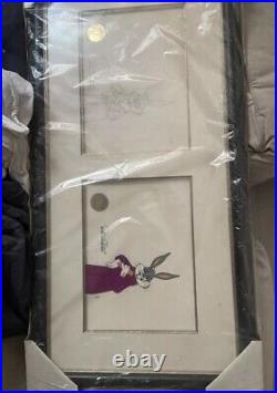 Bugs Bunny/Roadrunner Movie 1 of 1 Cel+Drawing Framed +COA signed by Chuck Jones