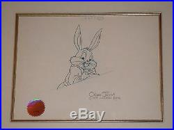 Bugs Bunny/Roadrunner Movie 1 of 1 Cel+Drawing Framed +COA signed by Chuck Jones