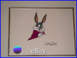 Bugs Bunny/Roadrunner Movie 1 of 1 Cel+Drawing Framed +COA signed by Chuck Jones