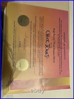 Bugs Bunny/Roadrunner Movie 1 of 1 Cel+Drawing Framed +COA signed by Chuck Jones
