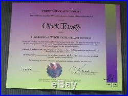 Bugs Bunny SIGNED CHUCK JONES Warner Brothers Limited Edition Cel cell FRAMED