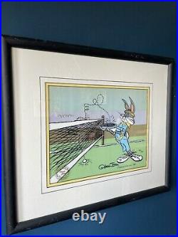 Bugs Bunny Tennis Animation Cel Signed Chuck Jones