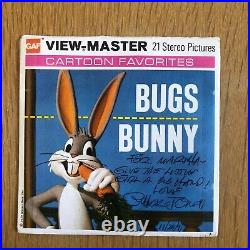 Bugs Bunny Viewmaster signed by legendary Chuck Jones Rare Unique