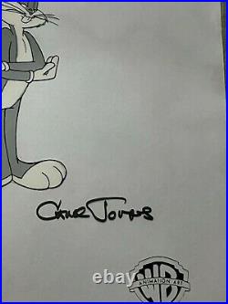 Bugs Bunny Warner Bros Animated Cel Signed Chuck Jones COA