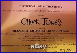 Bugs Bunny & Witch Hazel Truant Officer Chuck Jones Signed Cel WithCOA 97/750