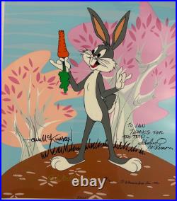 Bugs Bunny WithCarrot LE Hand-painted Cel, Signed McKimson Bros. 95/750
