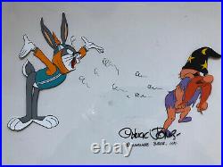 Bugs Bunny Yosemite Sam Original Animation Production Cel Chuck Jones Signed