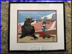 Bugs Bunny and Bull II Chuck Jones Cel Signed Limited Edition Looney Tunes Art