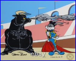 Bugs Bunny and Bull II Chuck Jones Cel Signed Limited Edition Looney Tunes Art