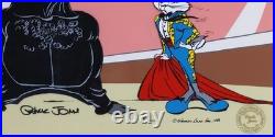 Bugs Bunny and Bull II Chuck Jones Cel Signed Limited Edition Looney Tunes Art