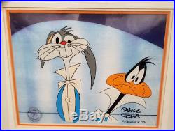 Bugs Bunny and Daffy Duck- Funny Faces Production Cel Signed By Chuck Jones