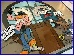 Bugs Bunny and Daffy Duck SHOWDOWN Chuck Jones Signed Framed Limited Edit. Cel