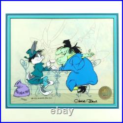 Bugs Bunny and Witch Hazel Chuck Jones Signed Animation Cel