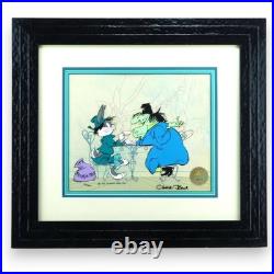 Bugs Bunny and Witch Hazel Chuck Jones Signed Animation Cel