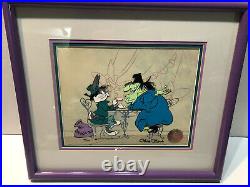 Bugs Bunny and Witch Hazel II Limited Hand Painted Cel Signed Chuck Jones Framed