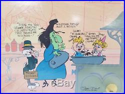 Bugs Bunny and Witch Hazel- Truant Officer- LE Cel Signed By Chuck Jones