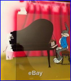 Bugs Bunny at the Oscars Production Cel Painted Background Signed by Chuck Jones